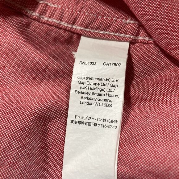 GAP Casual Button Down Shirt (Men’s Size M) • Red/White (Dark Pink Look) • EUC - Picture 3 of 6